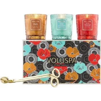 Svíčka Voluspa Voluspa – Výroční dárková sada vonných svíček XXV Anniversary 3 ks Baltský jantar