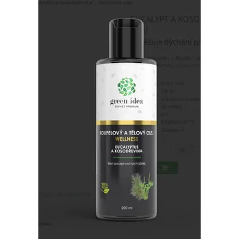 Tělový olej Green Idea Wellness Eucalypt a kosodřevina v mandlovém oleji koupelový a tělový olej 200 ml