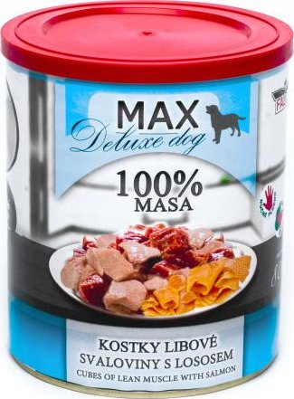 MAX kostky libové svaloviny s lososem 800g