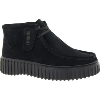 Dámské kozačky CLARKS Dámský černý kožený kotník 26179360-BLACK-265 Velikost 37,5