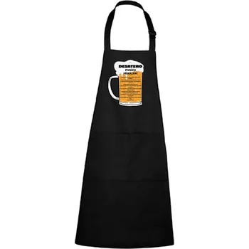 Kuchyňská zástěra DOBRÝ TRIKO Zástěra s potiskem Pivní desatero Barva: Černá
