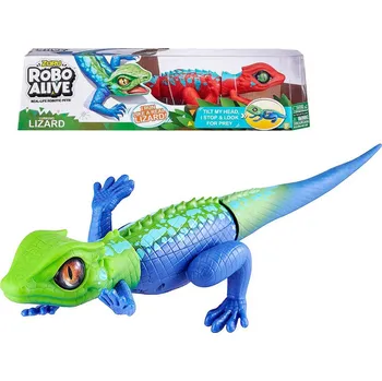 Hračka ZURU Robo Alive ještěrka zvířátko na baterie reaguje na dotek realistický vzhled 2 barvy plast | 224228