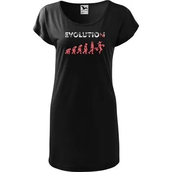 Dámské tričko DOBRÝ TRIKO Dámské tričko/šaty Evoluce nákupy Velikost: M, Barva: Černá