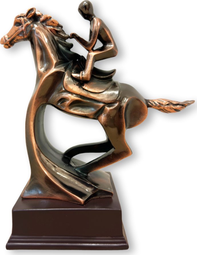 Figurka kůň s jezdcem, 22,5 cm