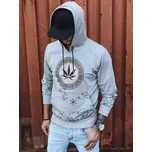 pánská mikina s kapucí a potiskem BX5325 Barva: Světle Šedá, Velikost: M