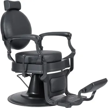 Kadeřnické křeslo Kadeřnické barber křeslo Weelko Shor Black - černé + dárek zdarma