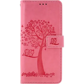 Pouzdro na mobilní telefon Pouzdro Xiaomi Redmi Note 13 knížkové Růžový strom sovičky (kryt neboli obal na Xiaomi Redmi Note 13)