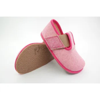 Chlapecké bačkory PEGRES barefoot pantofle BF03B růžová - vel. 23