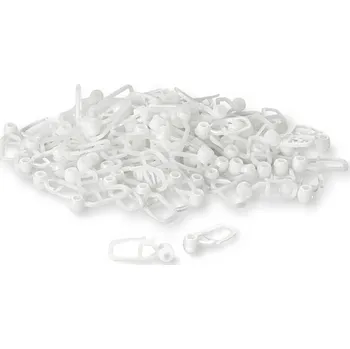 Wooline Háček do kolejničky 100 ks bílá