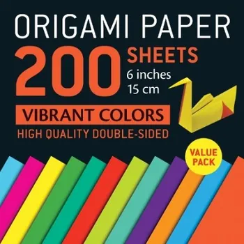 Cizojazyčná kniha Origami Paper 200 sheets Vibrant Colors 6" (15 cm)