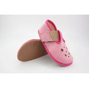 Chlapecké bačkory PEGRES barefoot pantofle BF03 růžová - vel. 31