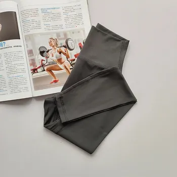 Dámské legíny Dámské legíny na yogu s vysokým pasem Barva: Šedá, Velikost: S