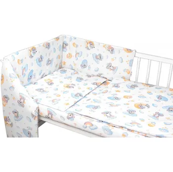 Povlečení Baby Nellys Mantinel s povlečením Premium 3dílná sada Dreams Koala - modrá Baby Nellys 120 x 90 cm