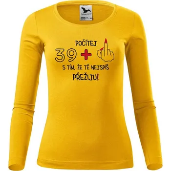 Dámské tričko DOBRÝ TRIKO Dámské bavlněné triko 39+1 Velikost: M, Barva: Žlutá