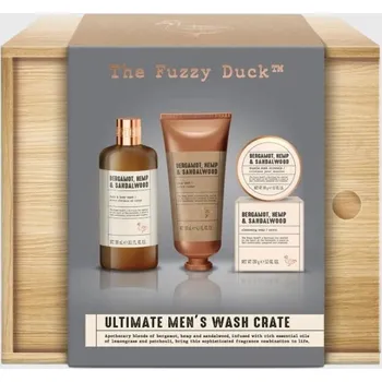 Kosmetická sada Baylis & Harding Pánská dárková sada péče o tělo v dřevěném boxu - Bergamot, Konopí & Santalové dřevo, 4ks