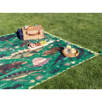 Pikniková deka Deka na piknik 200 x 200 cm zelená podložka s izolací na piknik vekovní textil moderní stylový doplňěk výbava Beliani