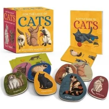 Cizojazyčná kniha For the Love of Cats: A Wooden Magnet Set - Berkowitz, Eliza