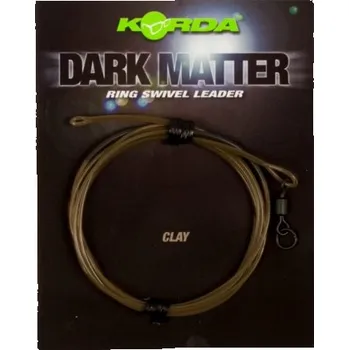 Korda koncová montáž Dark Matter Leader Size 8 Ring Swivel 40 lb 1 m Varianta: Clay / Brown (KSZ32)