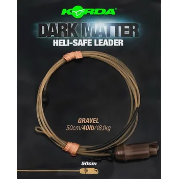 Korda koncová montáž Dark Matter Leader Heli Safe 18,1 kg 50 cm Varianta: Gravel (KSZ75)