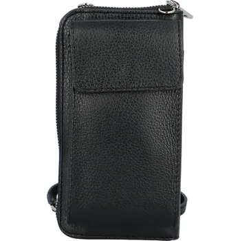 Kabelka Praktická kožená crossbody Lukas,černá