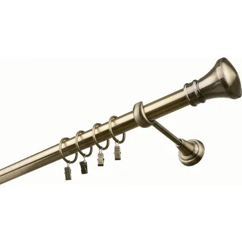 Garnýž Garnýž kovová 210 cm jednořadá 25 Žezlo mosaz