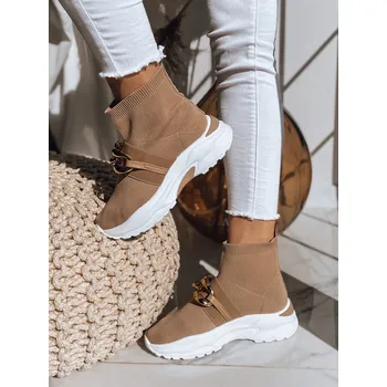 Dámské kozačky Boty kotníkové dámské ELISA s řetězem ZY0110 Barva: Khaki, Velikost: 36