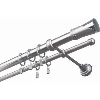 Příslušenství pro garnýž Garnýž kovová 230 cm dvouřadá - dvojitá 25 Duncan Satina