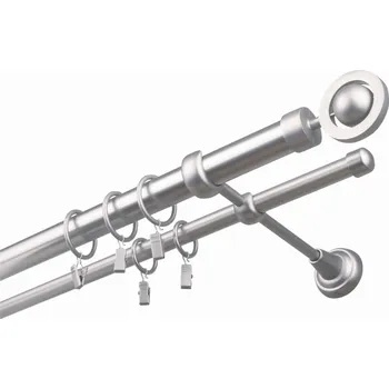 Příslušenství pro garnýž Garnýž kovová 260 cm dvouřadá - dvojitá 25 Atena Satina