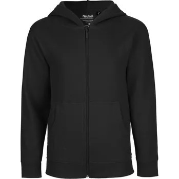 Dívčí mikina Dětská mikina s kapucí z bio bavlny O 13301 black 140/146