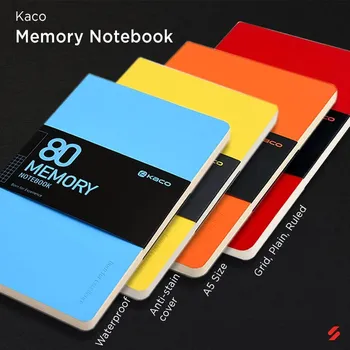 Zápisník KACO Memory čtverečkovaný zápisník A5, světle modrý