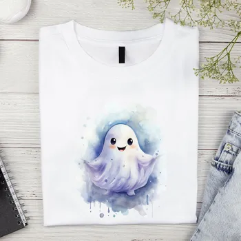 Dámské tričko - Duch Barva: Bílá, Velikost: XL