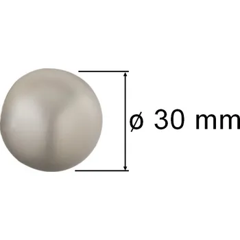 Koncovka pro tyč 16mm Koule - chrom mat