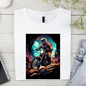 Dámské tričko Dámské tričko - Vesmírný jezdec Barva: Bílá, Velikost: S