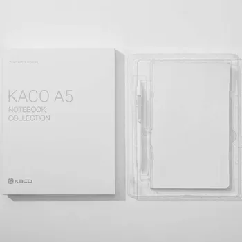 Zápisník KACO dárková sada zápisník A5 a pero, bílá