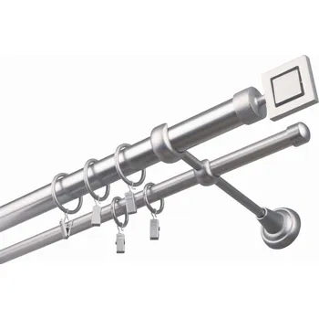 Příslušenství pro garnýž Garnýž kovová 300 cm dvouřadá - dvojitá 25 Apollo Satina