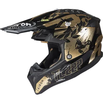 Helma na motorku Motokrosová helma Airoh Aviator 3.0 "TC 222 THE LEGEND" černo-zlatá