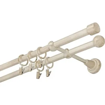 Garnýž kovová 100 cm dvouřadá - dvojitá 16 Válec bílo-zlatá