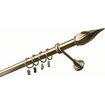 Garnýž kovová 440 cm jednořadá 25 Twister mosaz