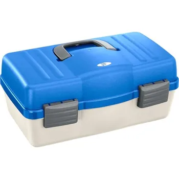 Pouzdro na rybářské vybavení Plastica Panaro rybářský kufřík 136/ 4-patrový bílo-modrý