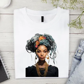 Dámské tričko - Černoška Barva: Bílá, Velikost: 2XL