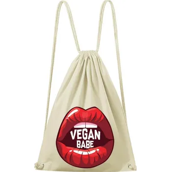 Městský batoh DOBRÝ TRIKO Bavlněný batoh s potiskem Vegan BABE Barva: Natural