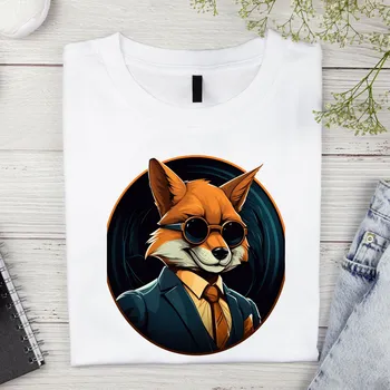 Dámské tričko - Pan lišák Barva: Bílá, Velikost: 2XL