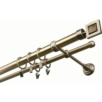 Garnýž kovová 400 cm dvouřadá - dvojitá 25 Apollo Mosaz