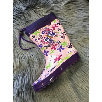 Dívčí holínky Dívčí růžové holínky - gumáčky se stahováním