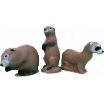 Terč na sportovní střelbu 3D-terče - rodinné balení - 3kusy