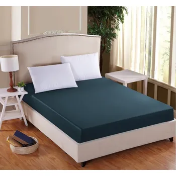 Prostěradlo Prostěradlo Mako-Jersey s lycrou Petrolej - 180x200 cm dvoulůžko