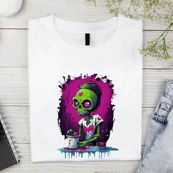 Dámské tričko Dámské tričko - Zombie kuchař Barva: Bílá, Velikost: M