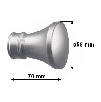 Koncovka pro tyč 25mm Žezlo - satina