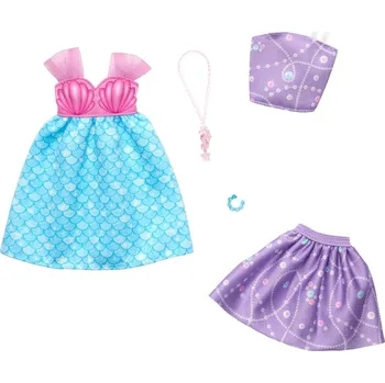 Doplněk pro panenku Mattel Barbie 2 ks oblečky v praktickém balení HRH44