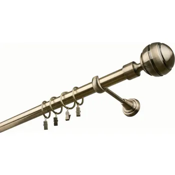 Garnýž kovová 340 cm jednořadá 25 Paola mosaz